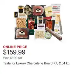 Costco Taste for Luxury Charcuterie Board Kit offer