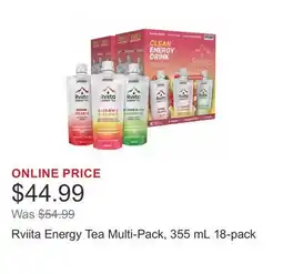 Costco Rviita Energy Tea Multi-Pack, 355 mL 18-pack offer