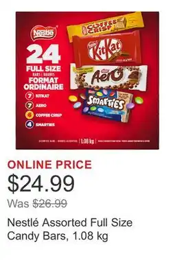 Costco Nestlé Assorted Full Size Candy Bars offer