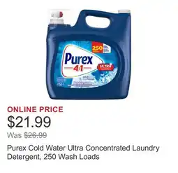 Costco Purex Cold Water Ultra Concentrated Laundry Detergent, 250 Wash Loads offer