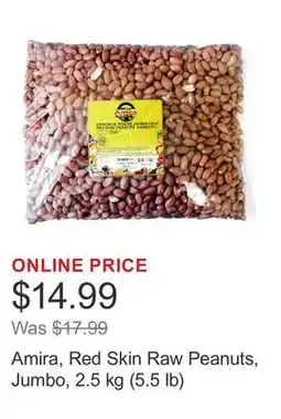 Costco Amira, Red Skin Raw Peanuts, Jumbo, 2.5 kg (5.5 lb) offer