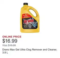Costco Drano Max Gel Ultra Clog Remover and Cleaner offer