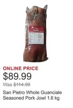 Costco San Pietro Whole Guanciale Seasoned Pork Jowl offer
