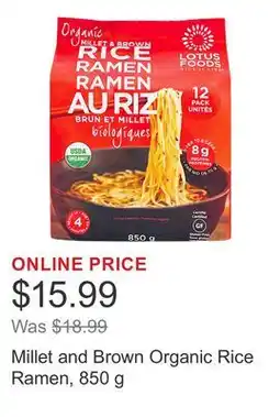 Costco Millet and Brown Organic Rice Ramen offer