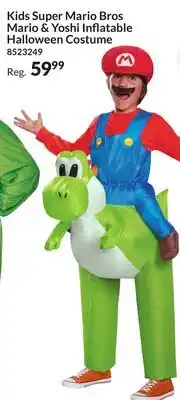 Party City Kids Super Mario Bros Mario & Yoshi Inflatable Halloween Costume offer