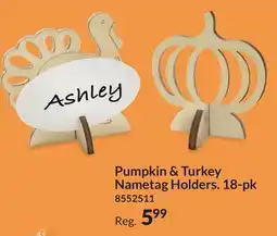 Party City Pumpkin & Turkey Nametag Holders, 18-pk offer
