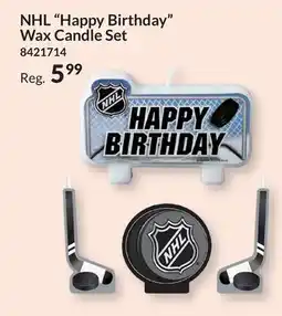 Party City NHL Happy Birthday Wax Candle Set offer