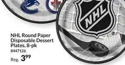 Party City NHL Round Paper Disposable Dessert Plates, 8-pk offer