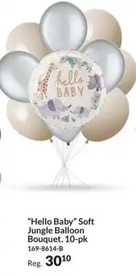 Party City Hello Baby Soft Jungle Balloon Bouquet, 10-pk offer