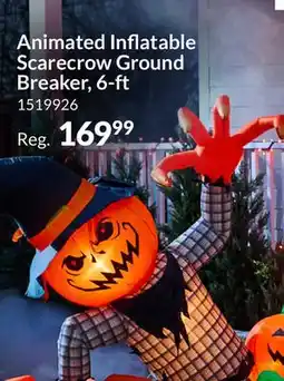Party City Animated Inflatable Scarecrow Ground Breaker, 6-ft offer