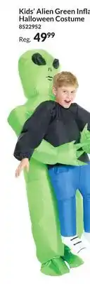 Party City Kids' Alien Green Infla Halloween Costume offer