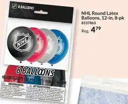 Party City NHL Round Latex Balloons, 12-in, 8-pk offer
