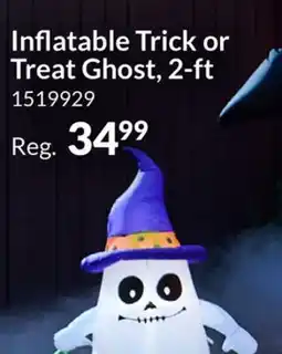 Party City Inflatable Trick or Treat Ghost, 2-ft offer