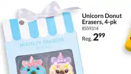 Party City Unicorn Donut Erasers, 4-pk offer