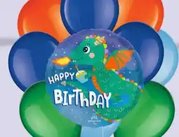 Party City Happy Birthday Cute Dragon Balloon Bouquet, 10-pk offer
