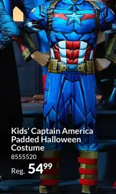 Party City Kids' Captain America Padded Halloween Costume offer