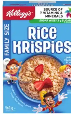 Giant Tiger Kellogg's cereal varieties offer