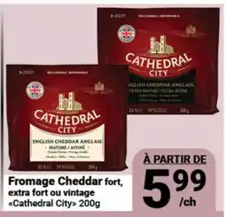 Pasquier Fromage Cheddar fort, extra fort ou vintage Cathedral City offer