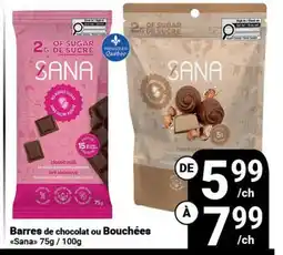 Pasquier Barres de chocolat ou Bouchées Sana offer