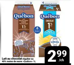 Pasquier Lait au chocolat régulier ou 40% moins de sucre Québon offer