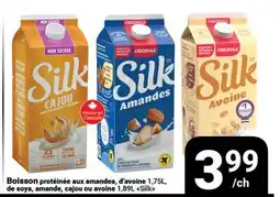 Pasquier Boisson protéinée aux amandes, d'avoine 1,75L, de soya, amande, cajou ou avoine 1,89L offer