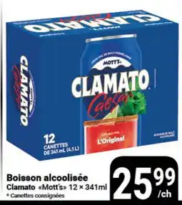 Pasquier Boisson alcoolisée Clamato Mott's offer