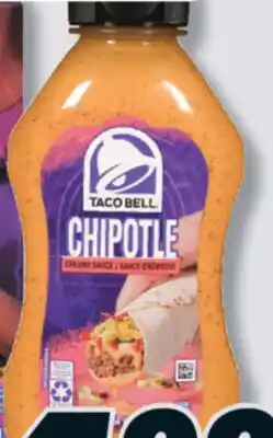 IGA TACO BELL SAUCE, CREAMY SAUCE OR DIP offer