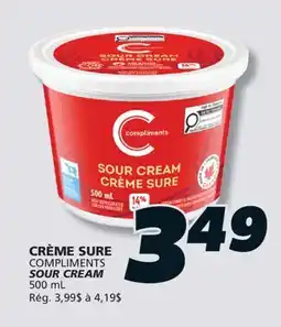 IGA COMPLIMENTS SOUR CREAM offer