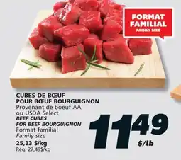 IGA BEEF CUBES FOR BEEF BOURGUIGNON offer