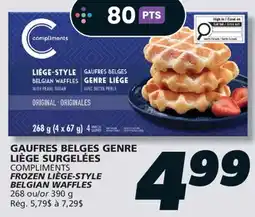 IGA COMPLIMENTS FROZEN LIÈGE-STYLE BELGIAN WAFFLES offer