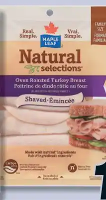 IGA MAPLE LEAF NATURAL SELECTIONS SLICED DELI MEATS offer