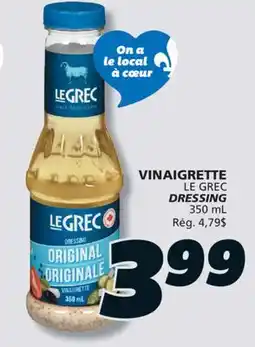 IGA LE GREC DRESSING offer
