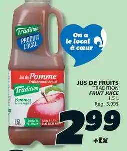 IGA TRADITION FRUIT JUICE offer