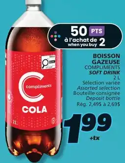 IGA COMPLIMENTS SOFT DRINK offer