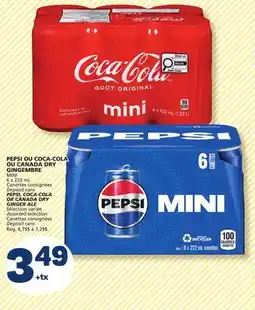 Marché Bonichoix PEPSI, COCA-COLA OR CANADA DRY GINGER ALE offer