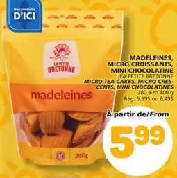 Marché Bonichoix LA PETITE BRETONNE MICRO TEA CAKES, MICRO CRES-CENTS, MINI CHOCOLATINES offer