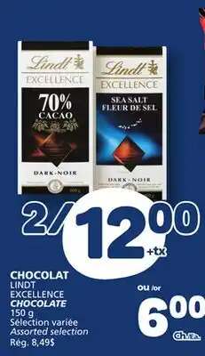 Marché Bonichoix LINDT EXCELLENCE CHOCOLATE offer