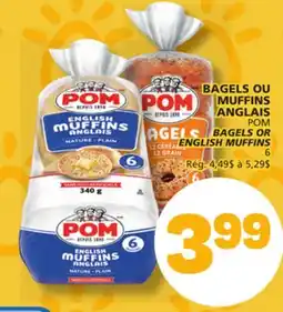 Marché Bonichoix POM BAGELS OR ENGLISH MUFFINS offer