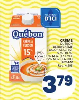 Marché Bonichoix QUÉBON ULTRA'CRÈME OR SEALTEST CREAM offer