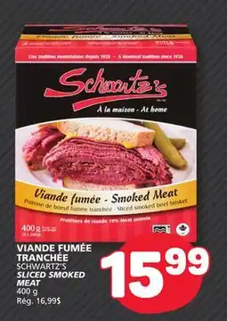 Marché Bonichoix SCHWARTZ'S SLICED SMOKED MEAT offer