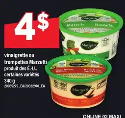 Maxi VINAIGRETTE OU TREMPETTES MARZETTI offer