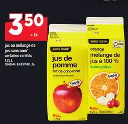 Maxi JUS OU MÉLANGE DE JUS SANS NOM offer