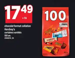 Maxi CHOCOLAT FORMAT COLLATION HERSHEY'S, 100 un offer