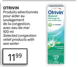 Brunet OTRIVIN Produits sélectionnés pour aider au soulagement de la congestion, avec eau de mer offer