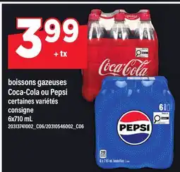 Maxi BOISSONS GAZEUSES COCA-COLA OU PEPSI offer