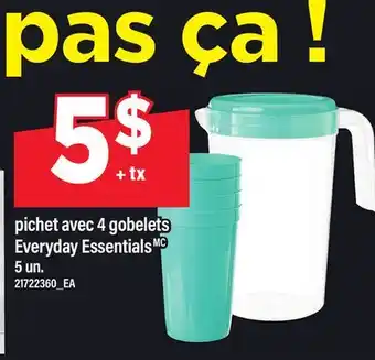 Maxi PICHET AVEC 4 GOBELETS EVERYDAY ESSENTIALS, 5 un offer