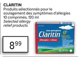 Brunet CLARITIN Produits sélectionnés pour le soulagement des symptômes d'allergies 10 comprimés offer