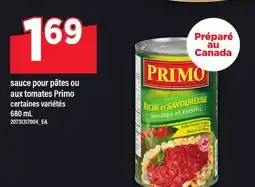 Maxi SAUCE POUR PÂTES OU AUX TOMATES PRIMO offer