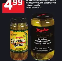 Maxi CORNICHONS 1 L MOISHE'S OU HARICOTS MARINÉS 500ML THE EXTREME BEAN offer