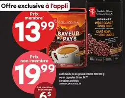 Maxi CAFÉ MOULU OU EN GRAINS ENTIERS 800-930 G OU EN CAPSULES 30 UN. PC offer